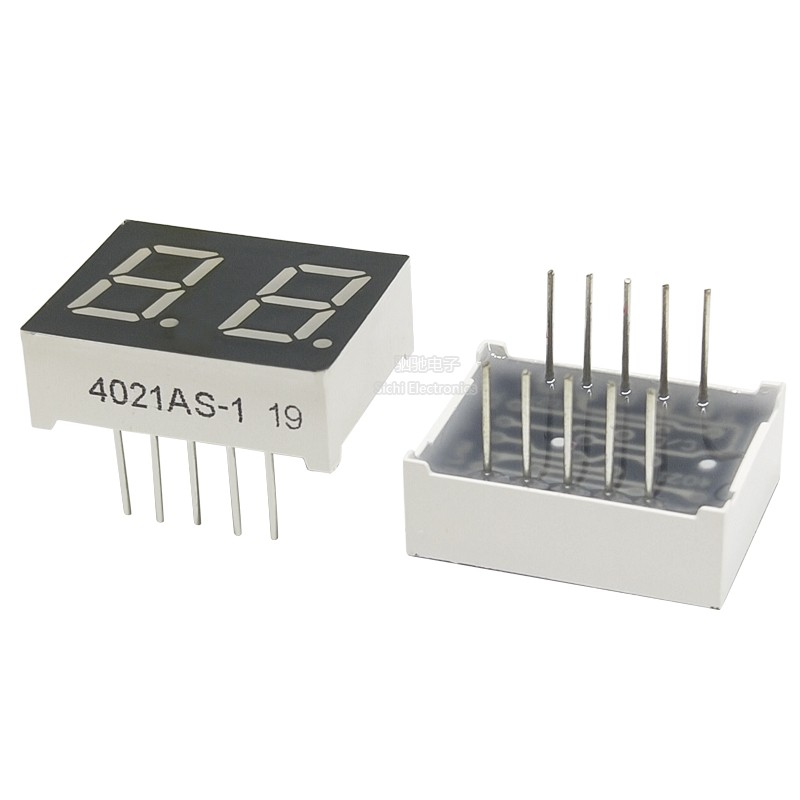 0.4英寸 2位数码管 共阴/共阳 4021AS/4201BS AH/BH红光