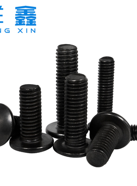黑色大扁头十字螺丝钉伞头半圆头螺丝钉蘑茹头大扁机QM3M4M5M6M8