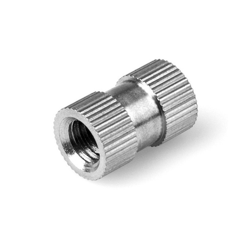 不锈钢滚花镶嵌螺母单通盲孔注塑螺母预埋嵌件M2M3M4MU5M6M8M10