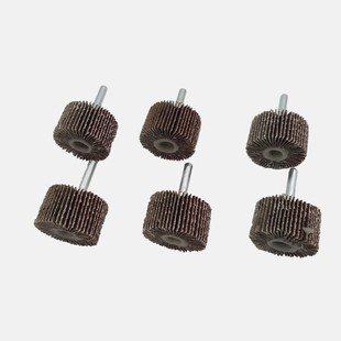 50个价 带柄叶轮百页轮砂纸磨头抛光打磨 6mm 砂布轮