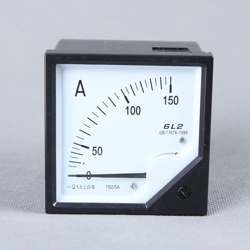 柳市大厂6L2-A电流表50/5A75/5A交流指针式电流表S头开孔76*76齐