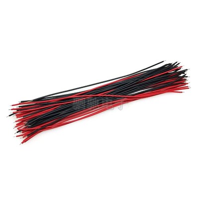 线仔 24AWG 10CM 20CM 黑色红色 导线 电子线 连接线 双头镀锡