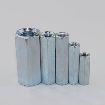 新品加长六角螺母 螺杆丝杆接头连接螺母M6M8M10M12M14M16M18M20