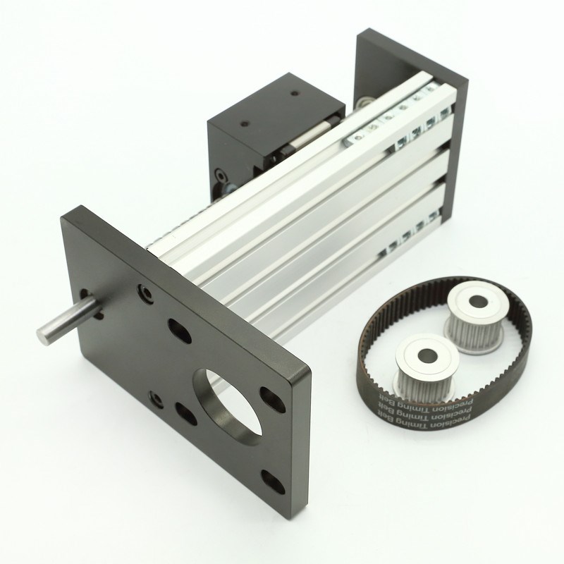 GX80双线轨精密滚珠丝杆滑台侧装款左右折返装57步进电机全工作台