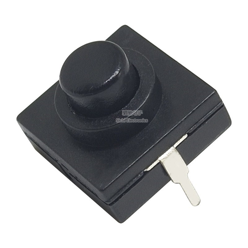 超薄 12*12*9.4mm一开一关 手电筒按键开关 轻触按钮自锁2脚 铜脚