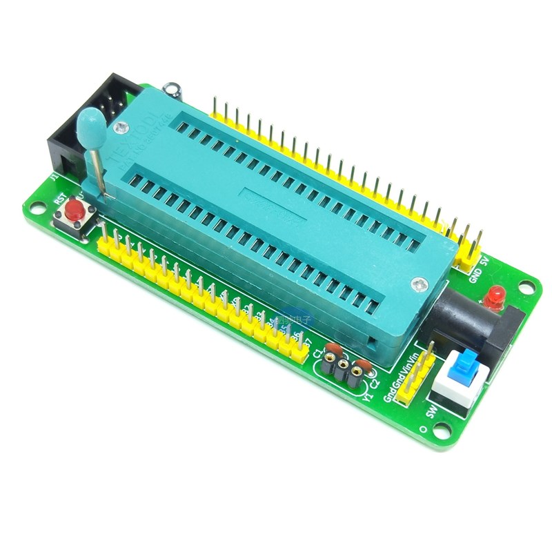 40P锁紧 51单片机小系统板/开发板 支持AT89C51/S52 STC89C52