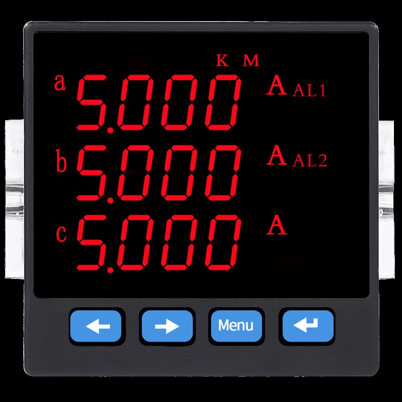 数显单三相电流电压表RS485通讯380V/22N0V电流电压数字显示仪表
