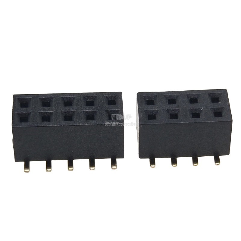 2.0MM贴片双排母2*3/4/5/6/7/8/10/12/20/30/40P立式双排排母母座