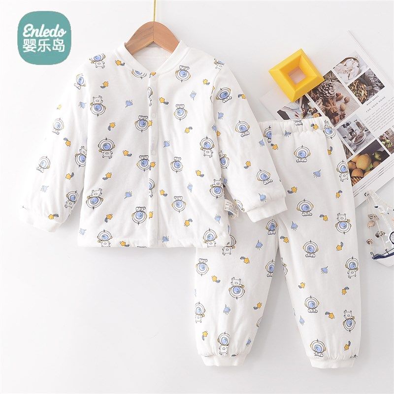 男女儿童冬季夹棉保暖衣棉裤婴乐岛宝宝纯棉无骨加厚棉衣开衫套装,童装/婴儿装/亲子装,内衣套装,淘宝优惠券,粉丝福利购,淘宝优惠卷