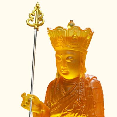 三圣佛像家用释迦摩尼佛居家供奉观世音菩萨佛像地藏王水琉璃摆件