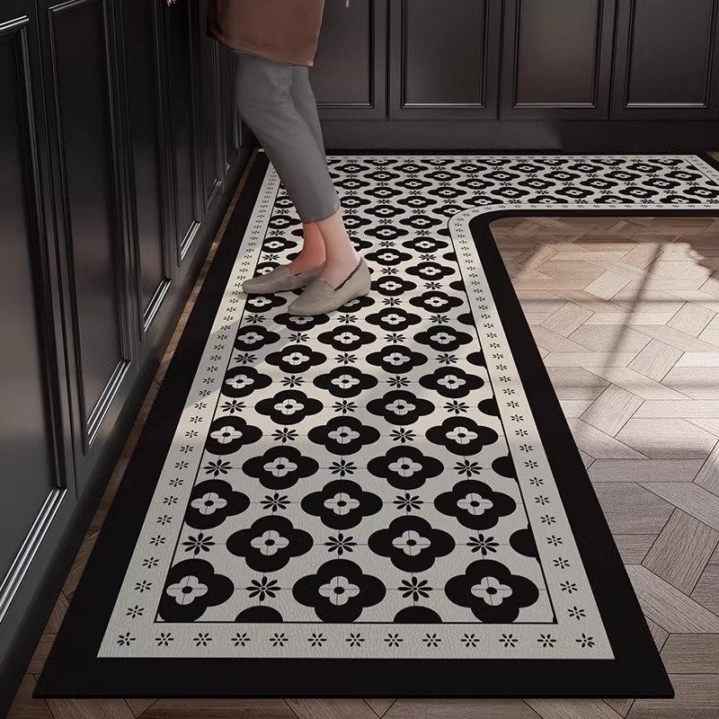厨房地垫7字l型可擦免洗吸水防水防油耐脏脚垫防滑专用长条边地毯,居家布艺,厨房地垫,淘宝优惠券,粉丝福利购,淘宝优惠卷