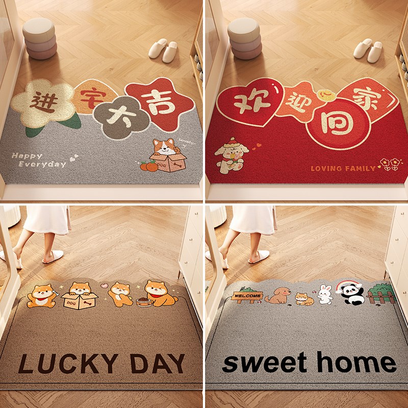 2024新款地垫入户门垫进门门外大门口家用丝圈脚垫可裁剪耐脏地毯
