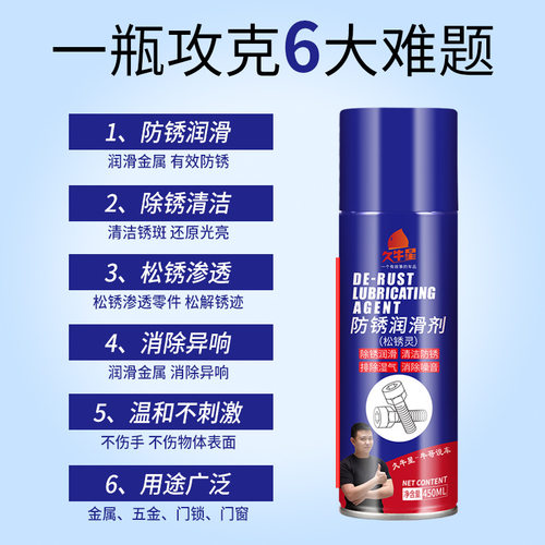 除锈剂润滑剂金属强力快速清洁洗防锈油喷剂螺丝松动剂去铁锈神器