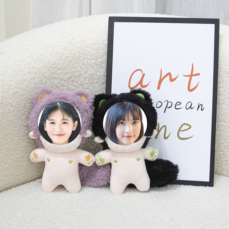 背包书包小挂件饰品毛绒公仔玩偶情侣钥匙扣女生可爱diy照片定制