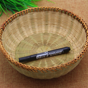 家用手工竹编盛馍筐馒头筐竹篮厨房编织藤编收纳水果小框子菜蓝