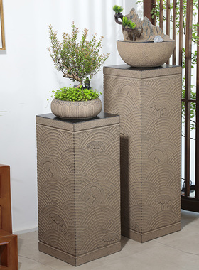 汉韵堂招财展示柱底座中式落地装饰方形展台立柱创意家居陈列柱子