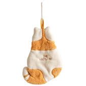 肆月可爱猫咪擦手巾可挂式 毛巾珊瑚绒洗手巾家用厨房化妆室擦手布