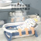 婴儿洗澡盆宝宝浴盆可坐躺家用小孩折叠洗澡桶儿童大号泡澡沐浴盆