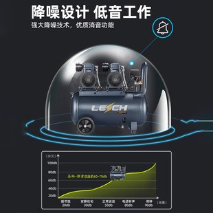 圣帕探索空压机220v家用便携式打气泵小型工业级静音无油高压气泵