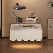 网红压克力轻奢床头柜意式 悬浮迷你小型卧室创意级简床边柜收纳柜