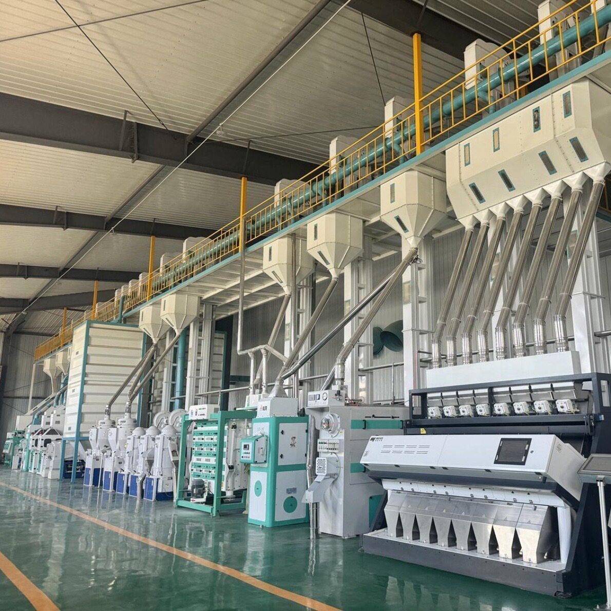 环球150t全自动大米加工成套大型碾米机产线厂房设计包安装售后
