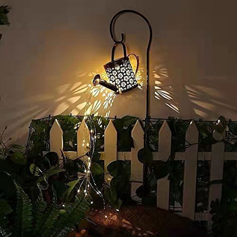 太阳能水壶灯庭院灯户外简约现代花园景L观灯镂空光影防水挂灯