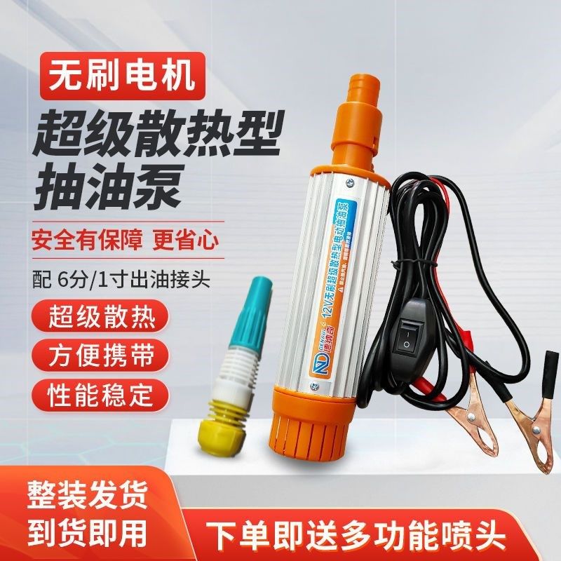 12v柴油电动抽油泵2q4V柴油加油机油抽子加油枪抽水泵自吸泵潜水