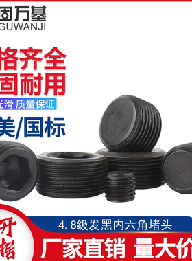 内六角堵头螺塞油塞丝堵外螺丝英制美制止付螺丝NPT1/2UM6M8-M30