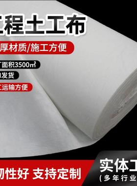土工布工程布短纤透水白色无纺布保湿水泥养护坡保温反滤层挡土墙