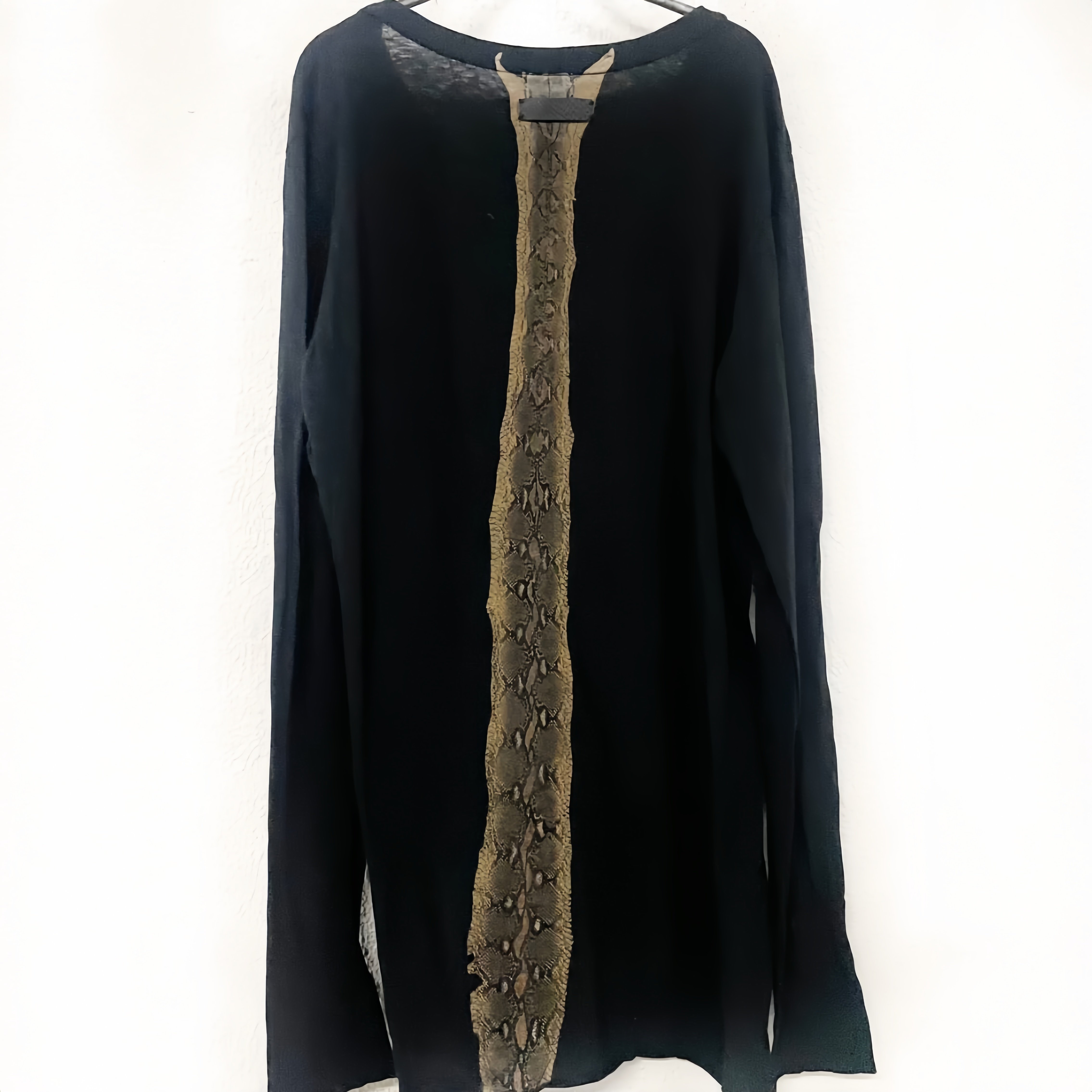 thumbnail for ifsixwasnine if six is nine snake print black long sleeves.