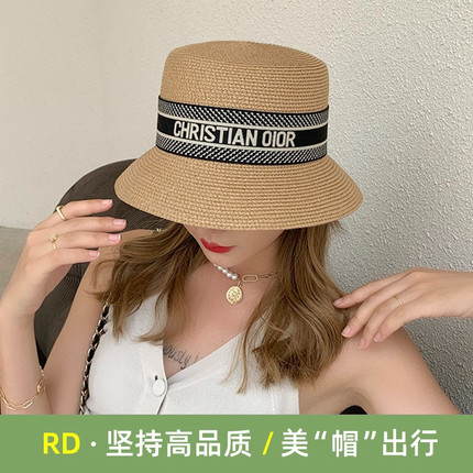 Fashionable Hats for Women 2025 New Straw Hats Ladies Sunshade Sun Protection Fisherman Hat Straw Woven Fashion Hat Summer