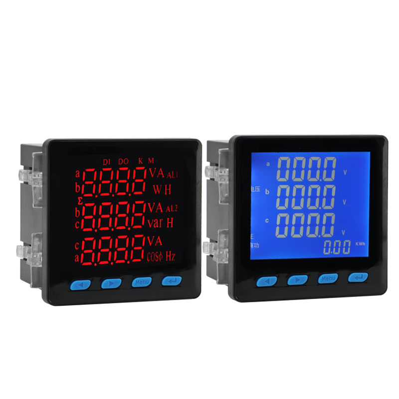 单相三相多功能数显液晶智能电流电压功率电表组合电力仪表带485