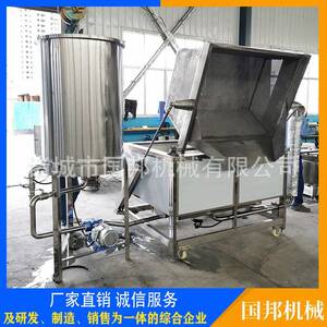 鸡排油炸机鸡排油炸锅鸡排全自动油炸设备国邦供应
