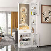 进门沙发屏风隔断置物架装 饰客厅进门实木玻璃对大门玄关简约现代