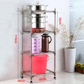 卫生间置物架落地不锈钢脸盆架四五六层四角架厨房浴室杂物收纳架