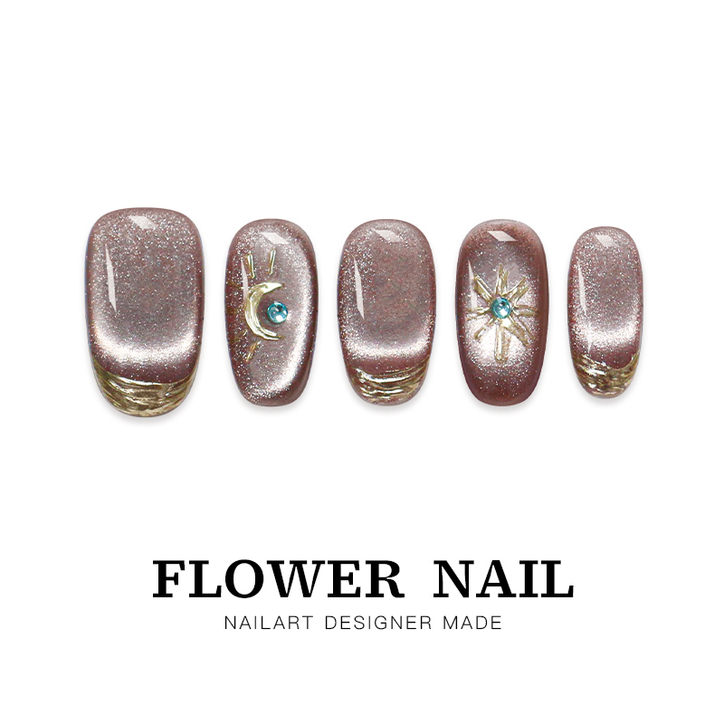 复古手工穿戴甲美甲温柔秋冬美甲