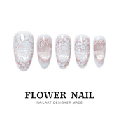 花芷「不负韶华」新中式 国风蝴蝶花朵美甲手工穿戴甲中长款 高质量
