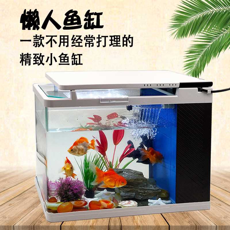 鱼缸客厅生态金鱼小型迷你鱼缸桌面懒人造景玻璃缸家用过滤水族箱