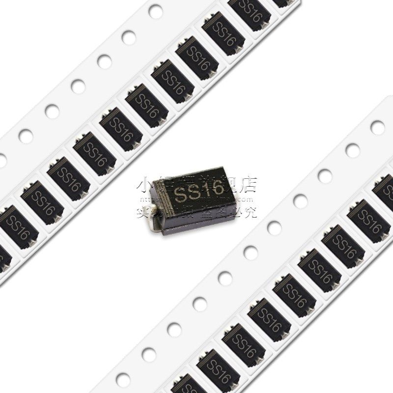 贴片肖特基二极管SS16 SR160 SMA DO-214AC 1A/60V (100个)