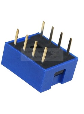 2.54mm红色蓝色拨码开关DS-1/2/3/4/5/7/6/8/9/10P位 DIP直插平拨