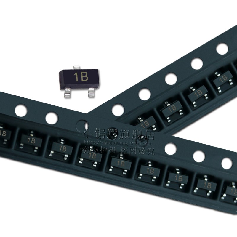 贴片三极管BC846B 丝印1B SOT-23 NPN 0.1A/65V 晶体管 (100个)