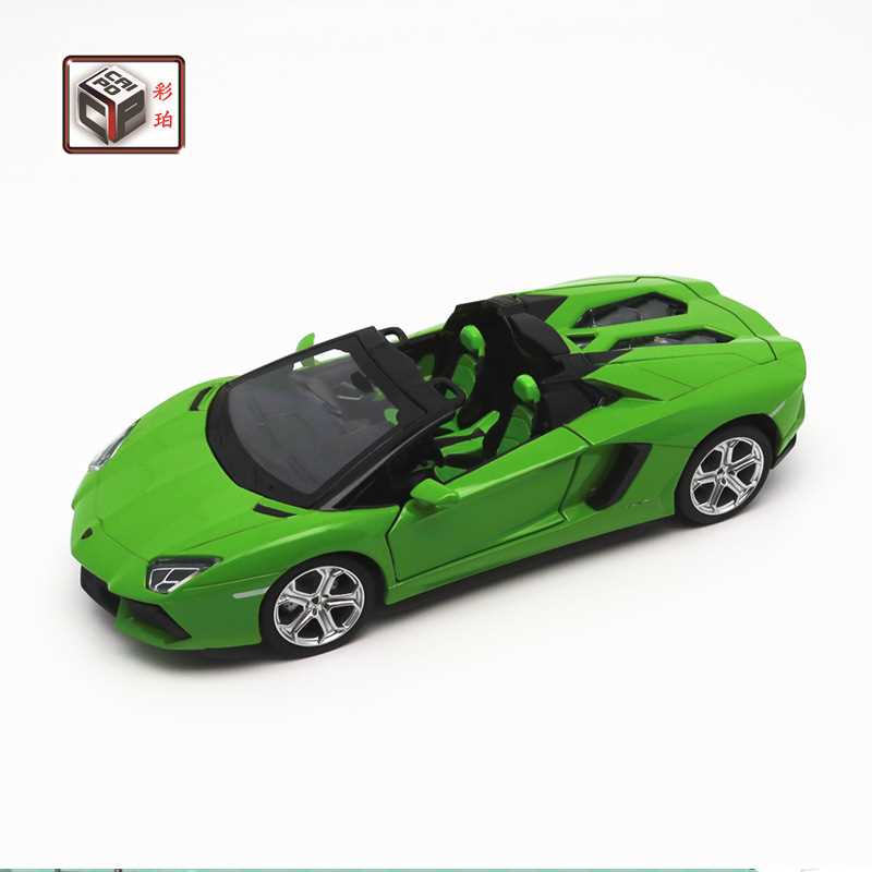 新品彩珀1:24合金兰博坚尼艾塔多敞篷跑车模型大号儿童玩具车
