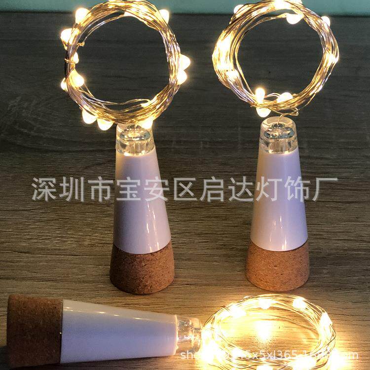 厂家直供新品LED酒瓶塞灯 USB瓶塞灯 USB酒瓶灯串灯led水滴形灯串