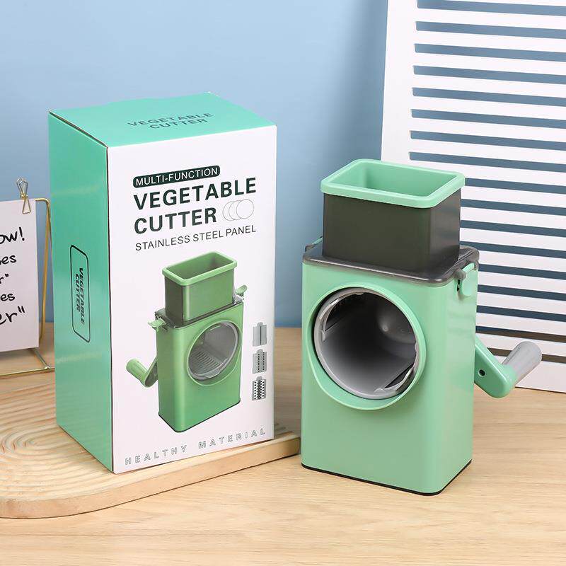 多功能切菜机滚筒暴风手摇切菜器切丝器土豆切片器刨丝器无吸盘