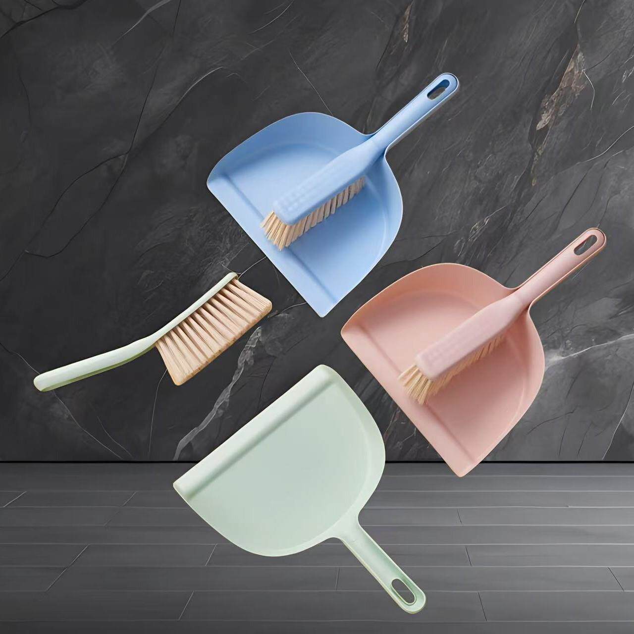 家用桌面清洁头发小扫把簸箕套装迷你塑料垃圾铲扫炕扫床笤帚