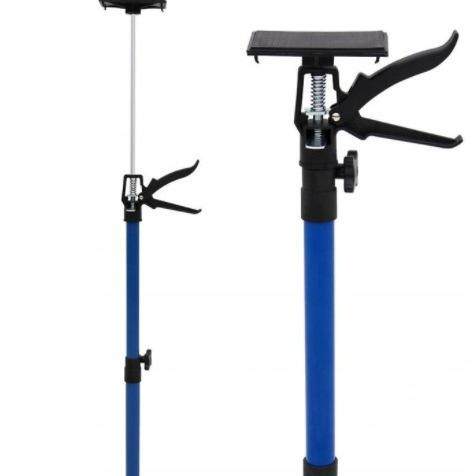 厂家供应蓝色钢管喷塑可调节支撑杆吊柜安装助手 承重30kg