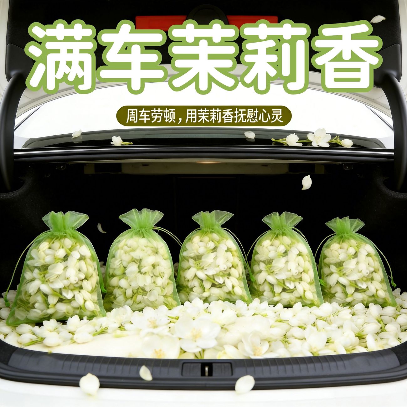 车载茉莉花香囊除味安神持久图片