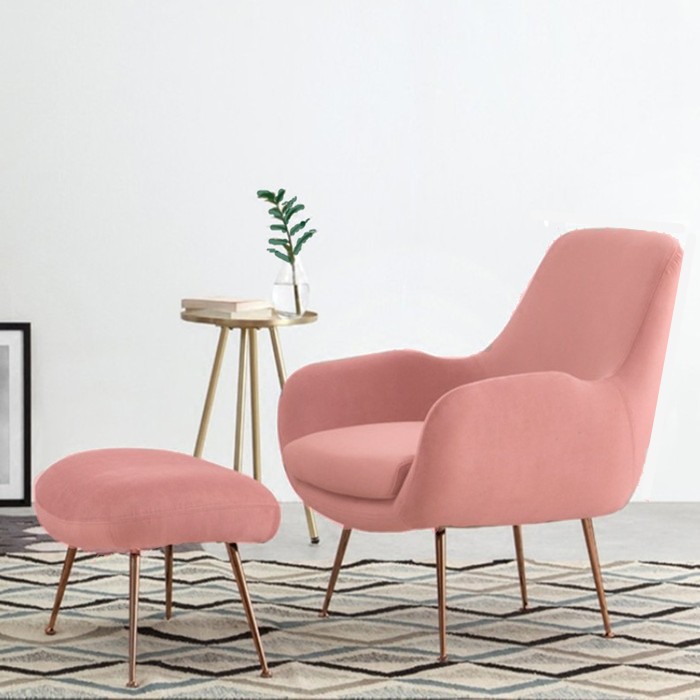 高档公寓单人靠椅北欧不锈钢轻奢餐厅咖啡厅单双人沙发休闲懒人椅