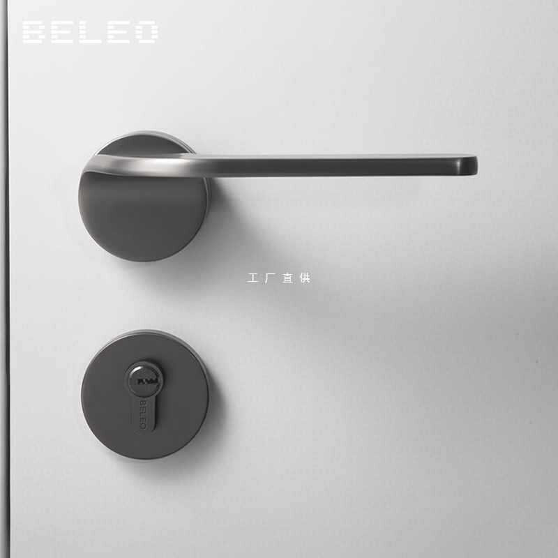 门锁室内卧室静音金色磁吸房门锁北欧房间门轻奢现代静音锁