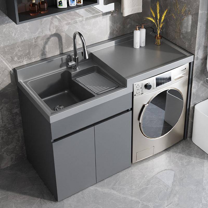 蜂窝铝洗衣柜组合一体台盆高低水池洗衣槽带搓板滚筒洗衣机柜伴侣,电子元器件市场,电线扎带/束线带,淘宝优惠券,粉丝福利购,淘宝优惠卷